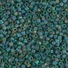 Miyuki delica Beads 11/0 - Matte transparent dark emerald ab DB-859